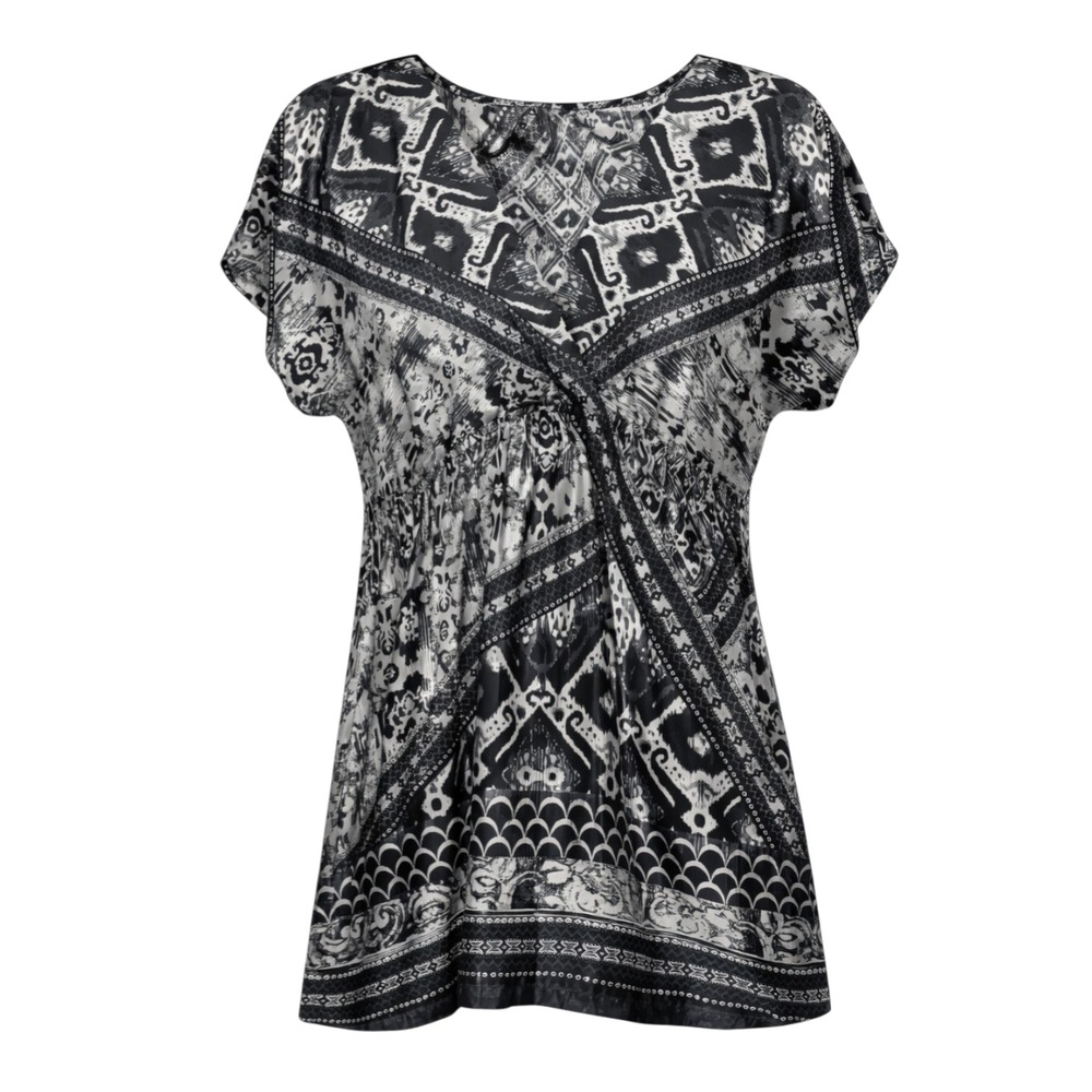 NWT Y2K Whimsigoth Artsy Maximalist Babydoll Top Womens Size M Festivalcore